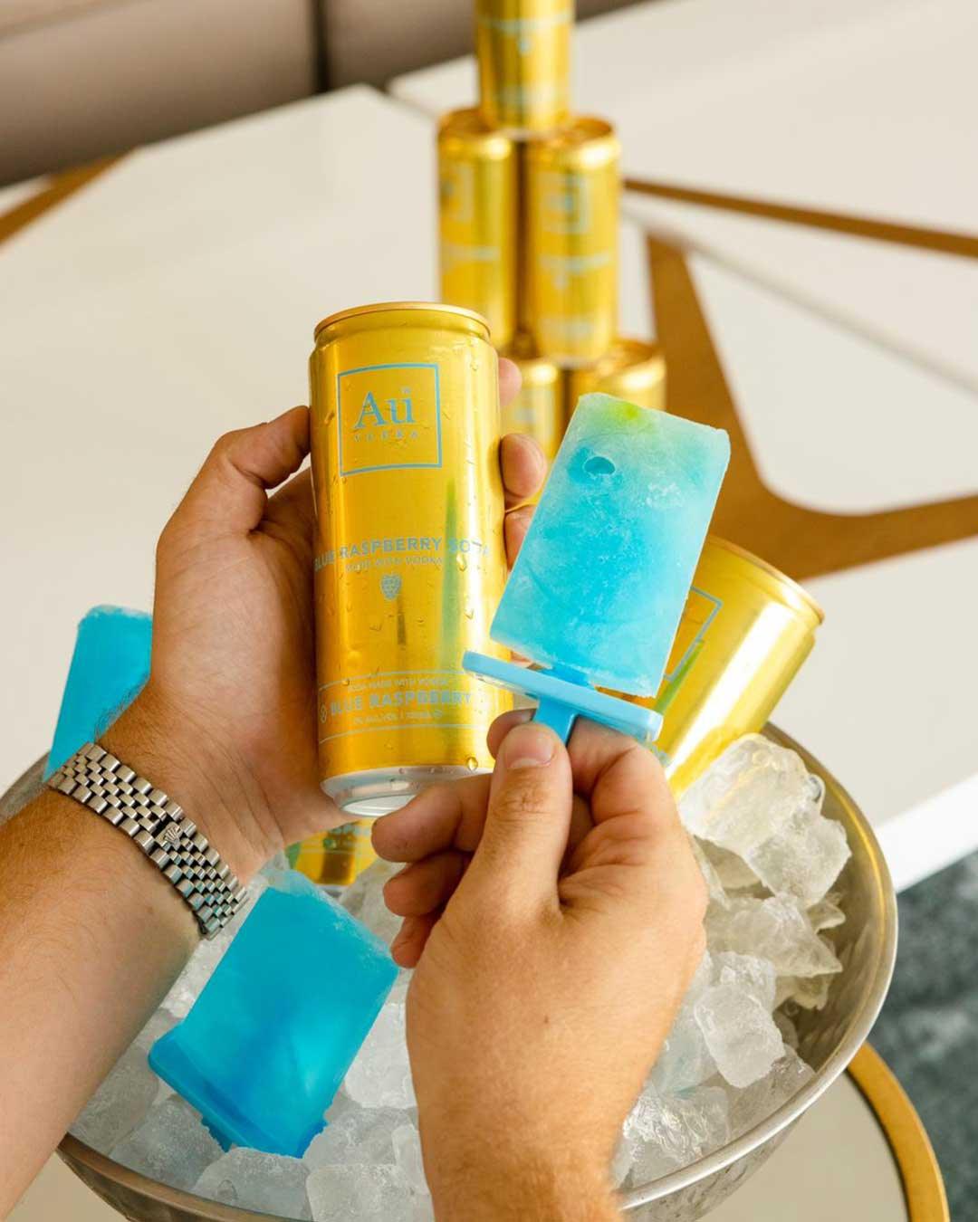 Blue Raspberry Soda Ice Lollies – Au Vodka