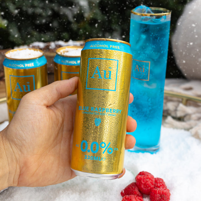 Mini Raspberry Vodka Au Blue Raspberry 0% Cans 12 Pack - Au Vodka