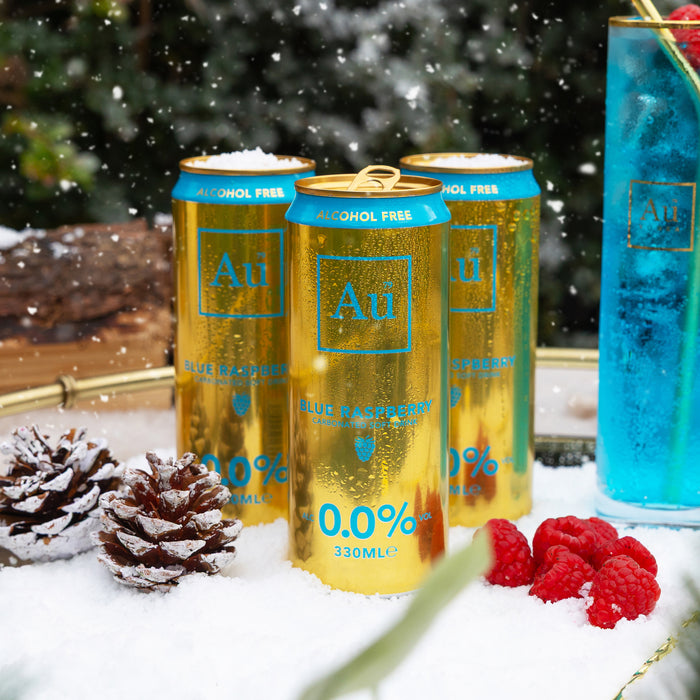 Au Vodka Blue Raspberry 0% Cans - 4 Pack