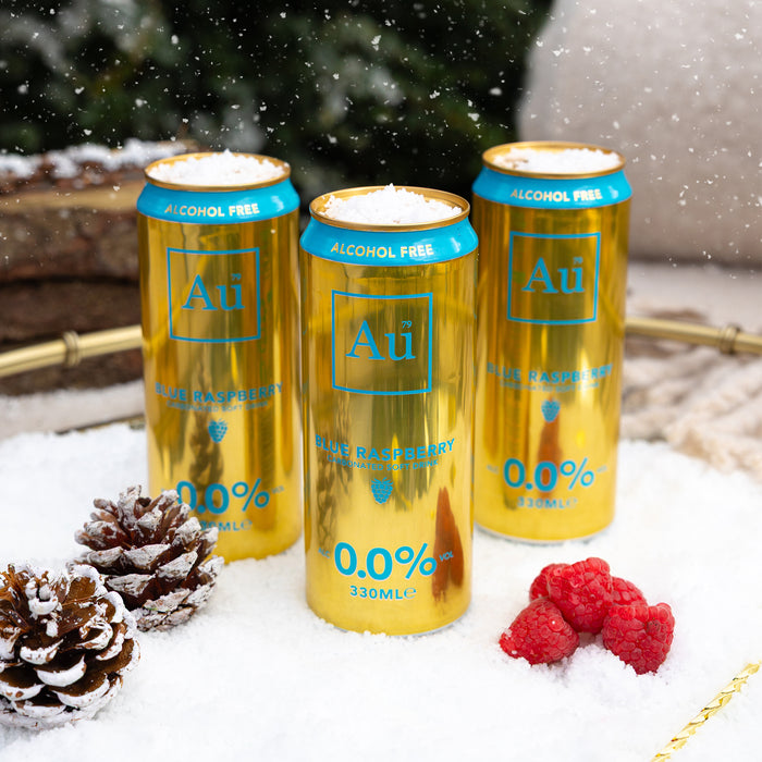 Au Vodka Blue Raspberry 0% Cans - 4 Pack