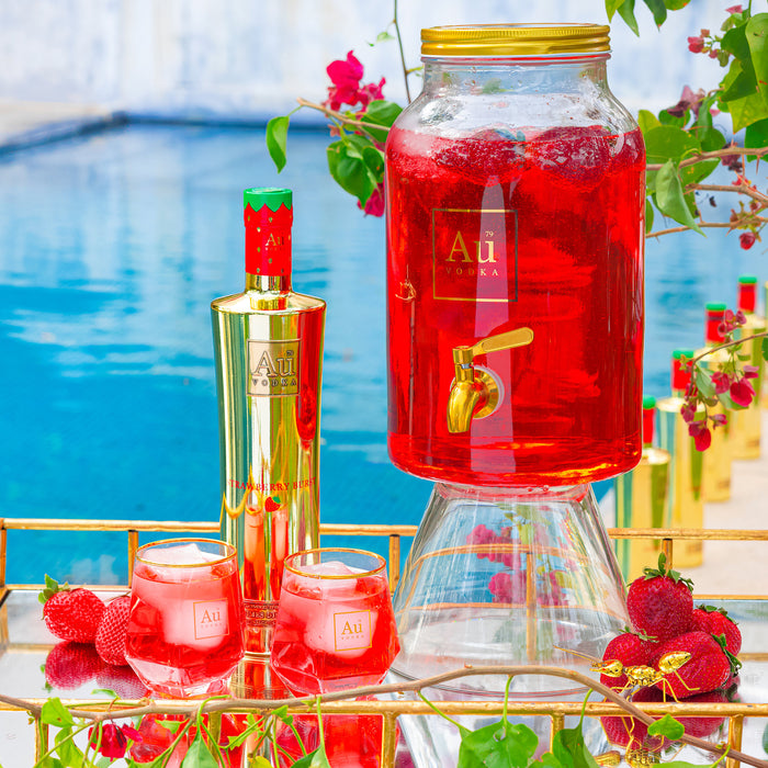 Au Vodka 70cl & Glass Cocktail Dispenser