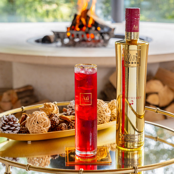 Au Vodka Red Cherry 70cl & Any Glass