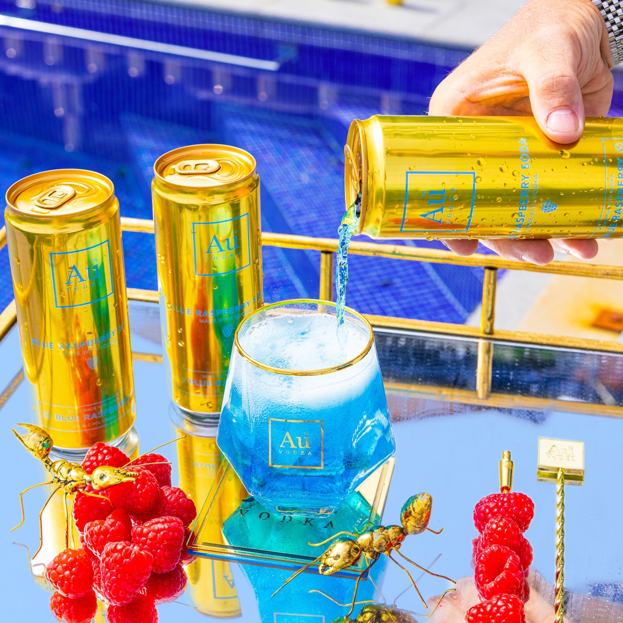 Blue Raspberry Pre-Mixed Vodka Cans - Au Vodka