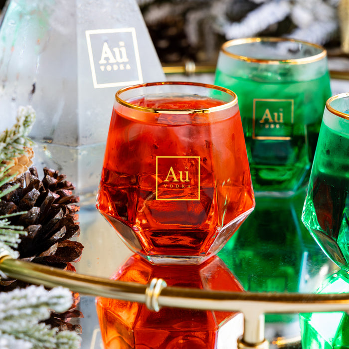 Au Diamond Cut Glass