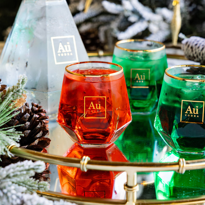 Au Diamond Cut Glass