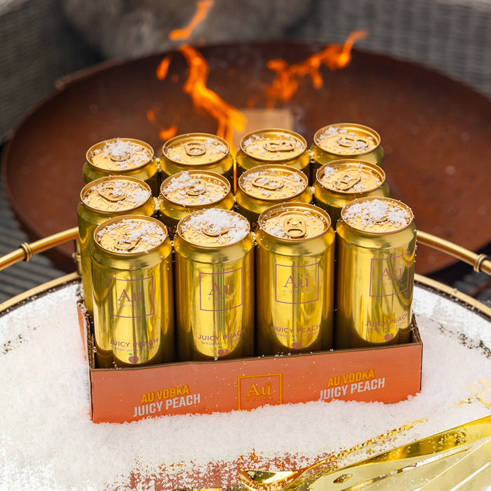 Au Vodka Juicy Peach Pre-Mixed Cans - 12 Pack