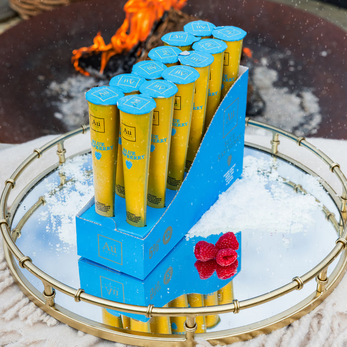 Au Vodka Blue Raspberry Ice Lollies - 12 Pack