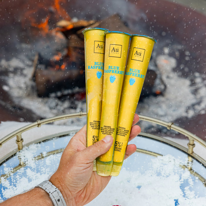 Au Vodka Blue Raspberry Ice Lollies - 12 Pack