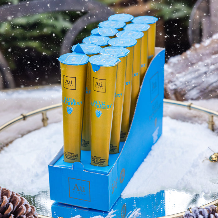 Au Vodka Blue Raspberry Ice Lollies - 12 Pack