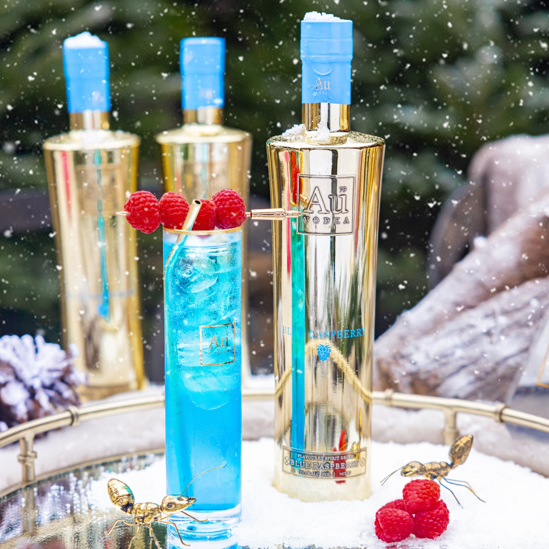 Blue Raspberry Vodka 70cl - Au Vodka