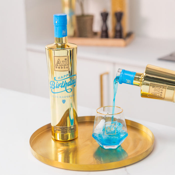 Au Vodka Happy Birthday Print Bottle