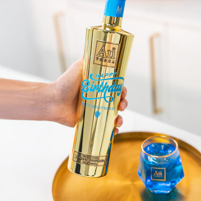 Au Vodka Happy Birthday Print Bottle