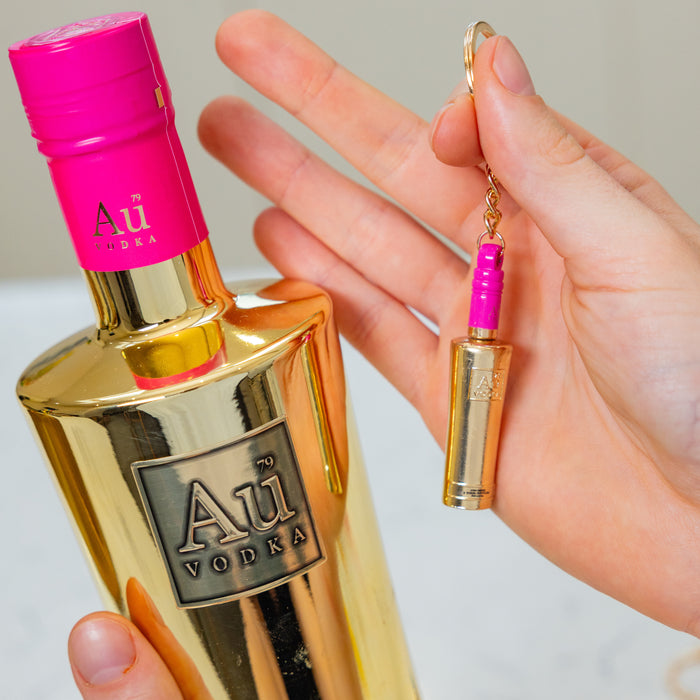 Au Vodka Bottle Keyring