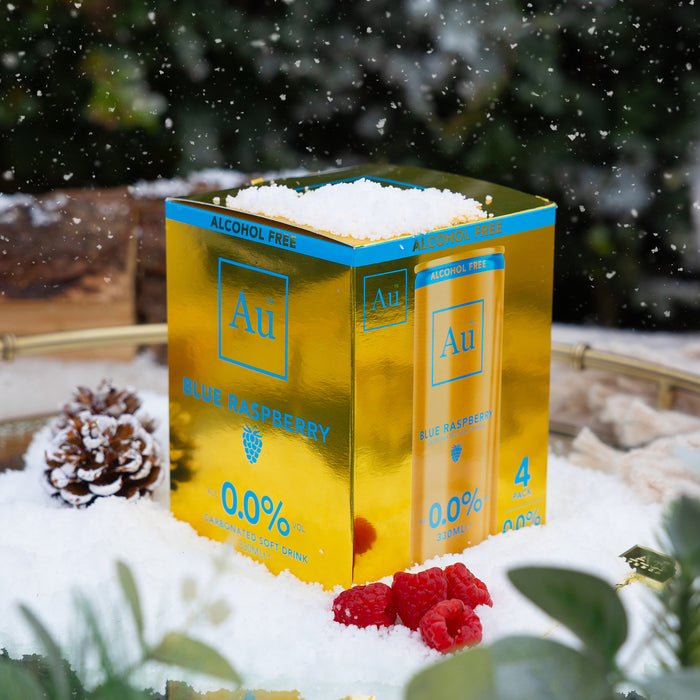 Au Vodka Blue Raspberry 0% Cans - 4 Pack