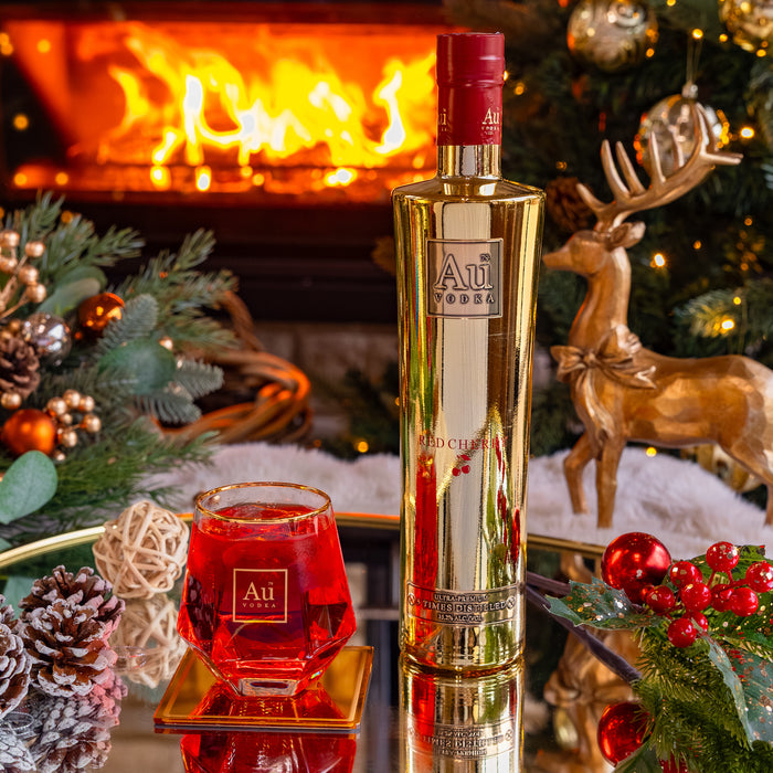 Au Vodka Red Cherry 70cl & Any Glass