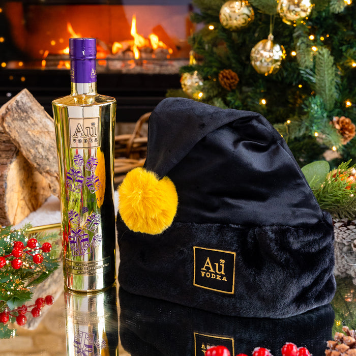 Au Vodka Christmas Edition 70cl & Christmas Hat
