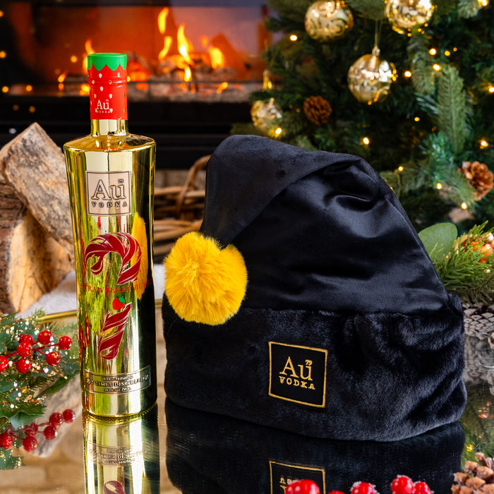 Au Vodka Christmas Edition 70cl & Christmas Hat