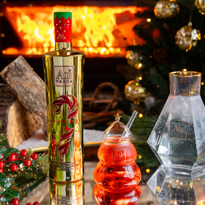Au Vodka Christmas Edition 70cl & Christmas Tree Glass