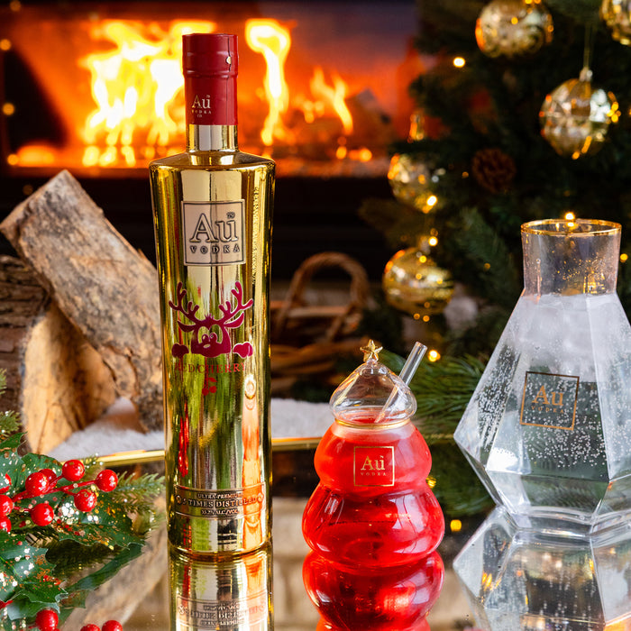 Au Vodka Christmas Edition 70cl & Christmas Tree Glass