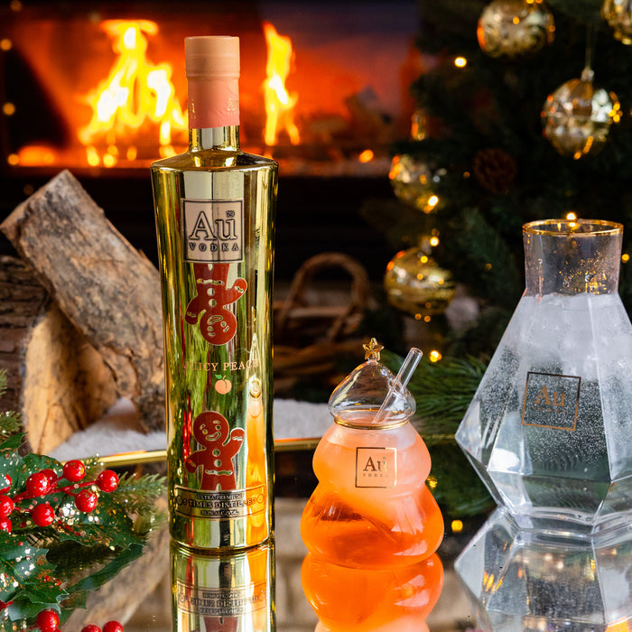 Au Vodka Christmas Edition 70cl & Christmas Tree Glass