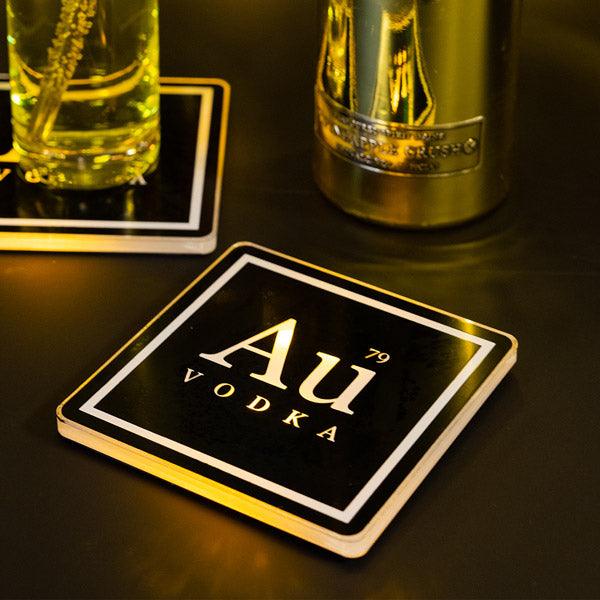 Au Vodka LED Light Up Coaster