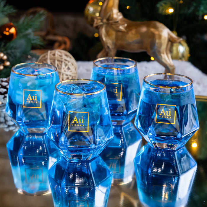 Au Diamond Cut Glass