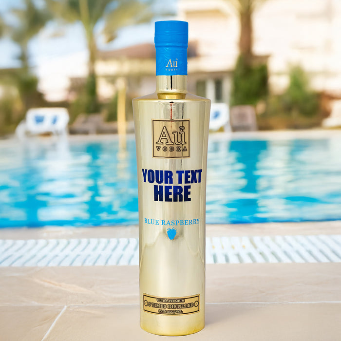 Engraved Au Vodka Blue Raspberry 70cl