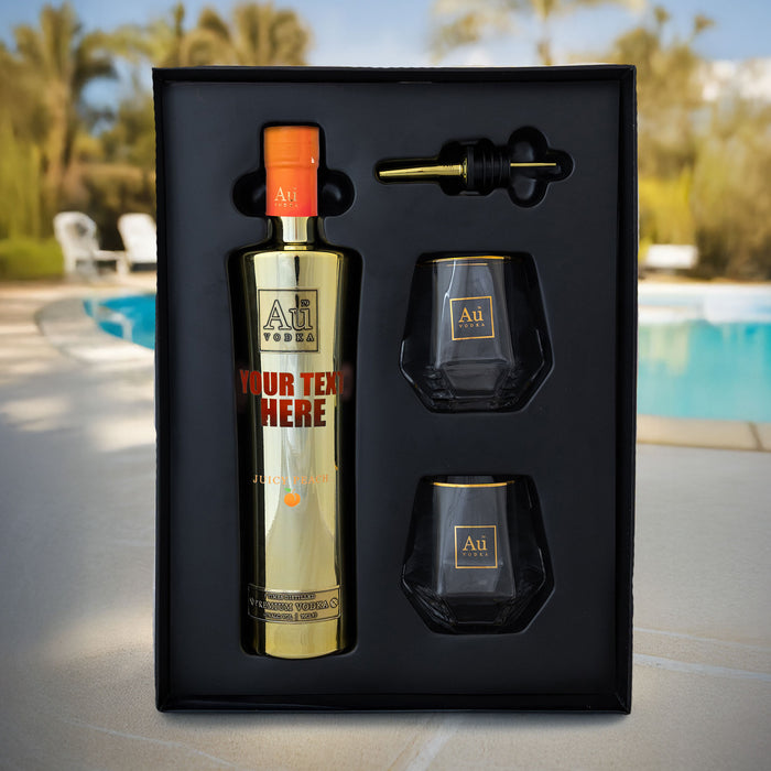Engraved Au Vodka Gift Pack - Juicy Peach