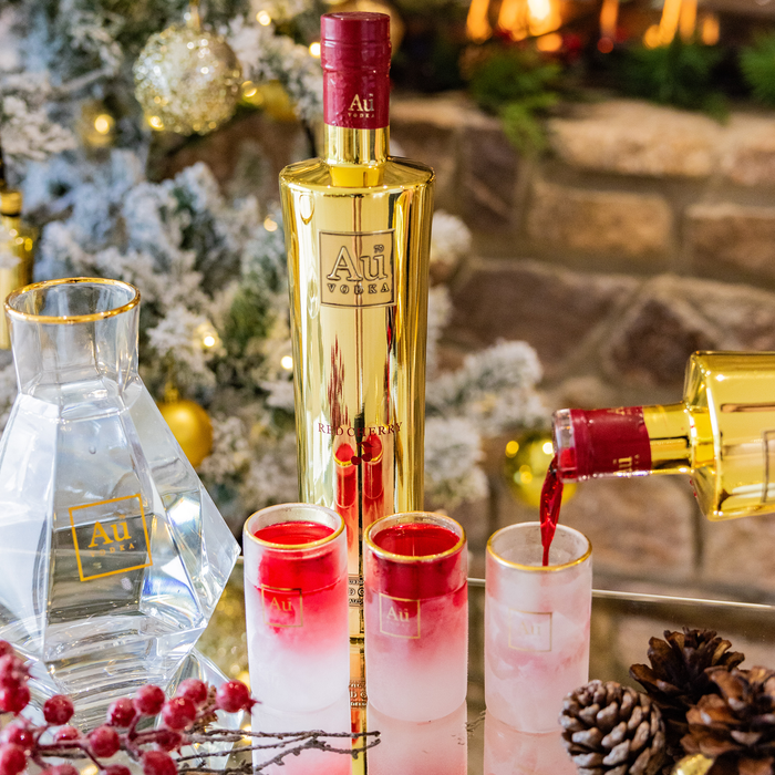 Au Vodka Red Cherry 70cl & Any Glass