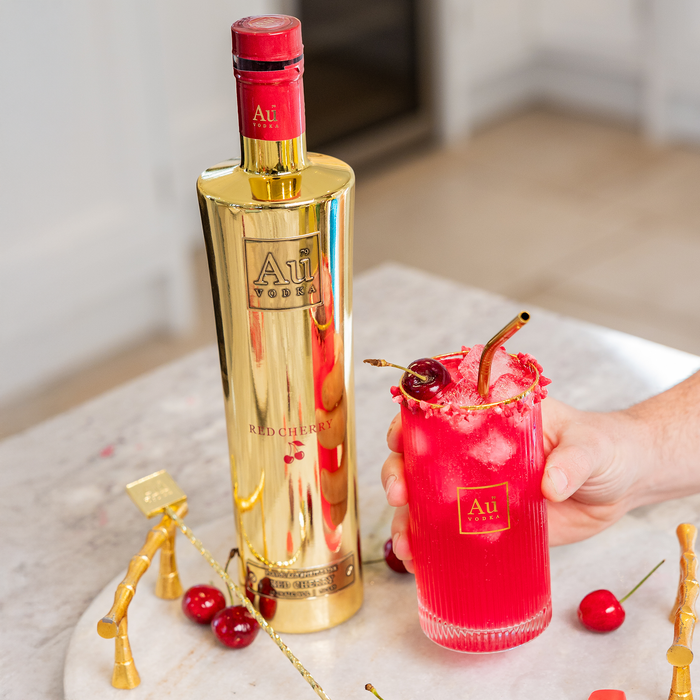 Au Vodka Red Cherry 70cl & Any Glass