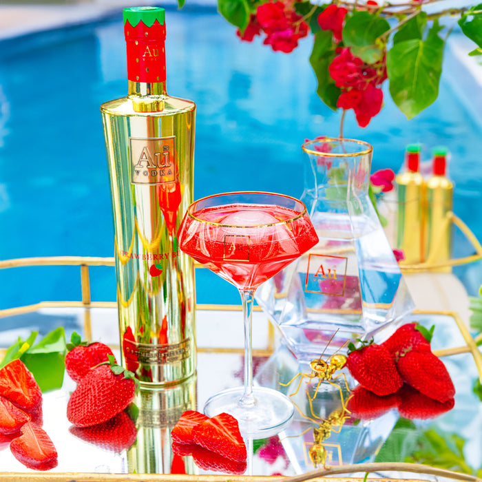 Long Stem Diamond Cut Glass