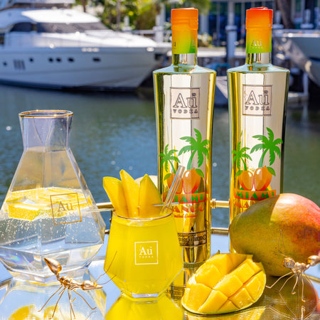 Miami Mango & Diamond Cut Glass