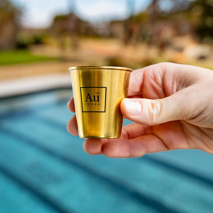 Au Vodka Stainless Steel Shot Glass