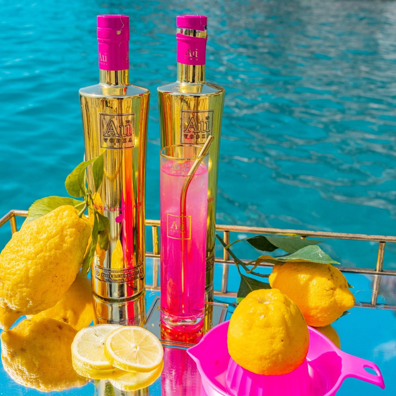 Au Vodka Pink Lemonade & FREE Lemon Squeezer