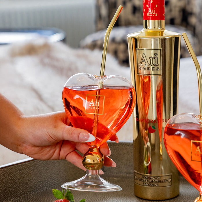 Au Vodka Heart Glass