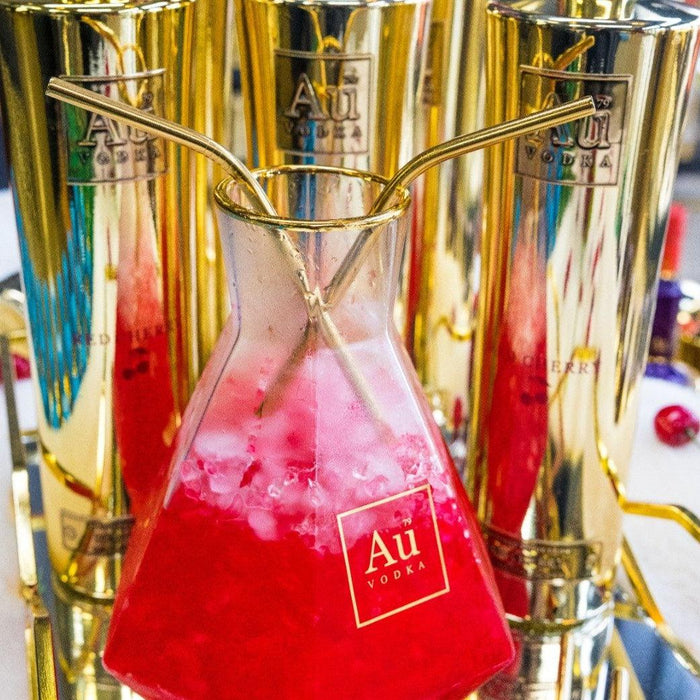 Au Gold Drinking Straws Pack of 4 - Au Vodka
